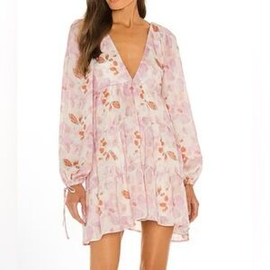 House of Harlow 1960 REVOLVE Fleura Mini Dress in Watercolor Floral NWT -Size XS